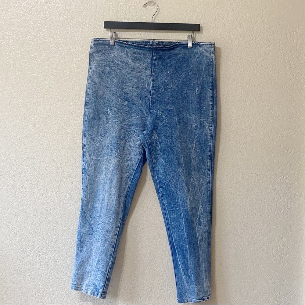 Vintage 80’s| Broadway Transfer| Acid Wash High-Rise Ankle Skinny Jeans